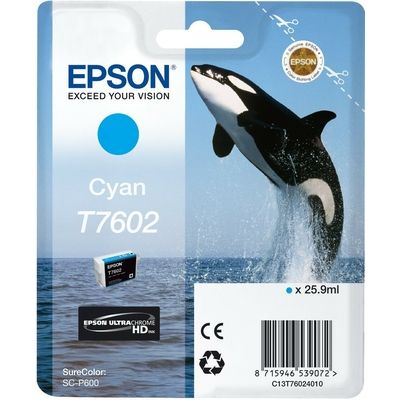 Epson T7602 Inktcartridge Cyaan