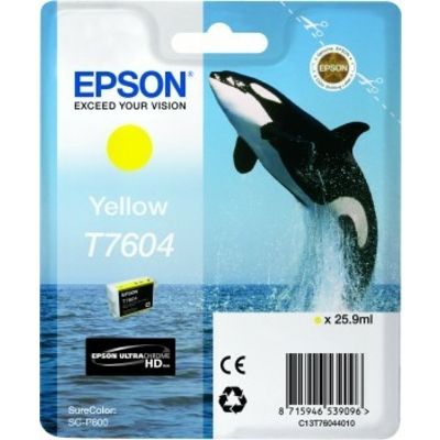 Epson T7604 Inktcartridge Geel