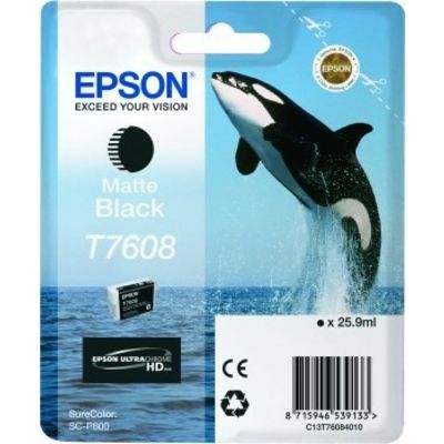 Epson T7608 Inktcartridge Mat-zwart