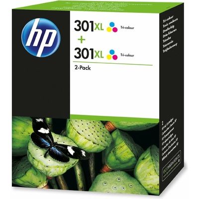 HP 301XL (D8J46AE) Inktcartridge 3-kleuren Voordeelbundel 2-pack Hoge capaciteit