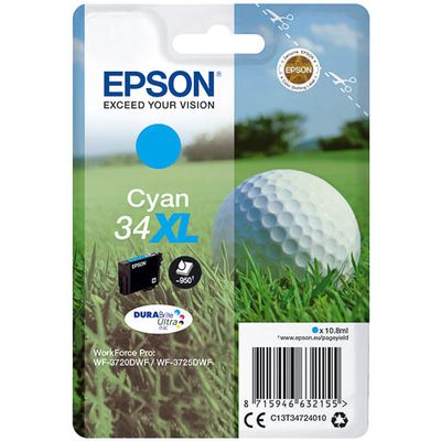 Epson 34XL (T3472) Inktcartridge Cyaan Hoge capaciteit