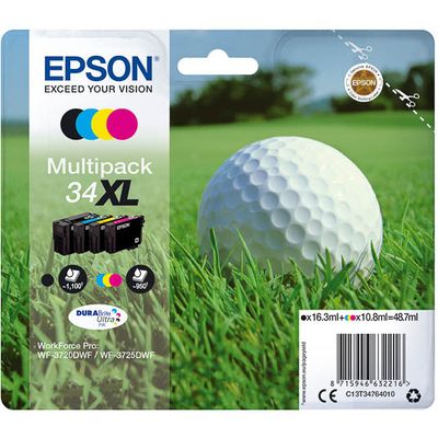 Epson 34XL (T3476) Inktcartridge 4-kleuren Voordeelbundel Hoge capaciteit