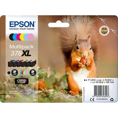 Epson 378XL (T3798) Inktcartridge 6-kleuren Voordeelbundel Hoge capaciteit