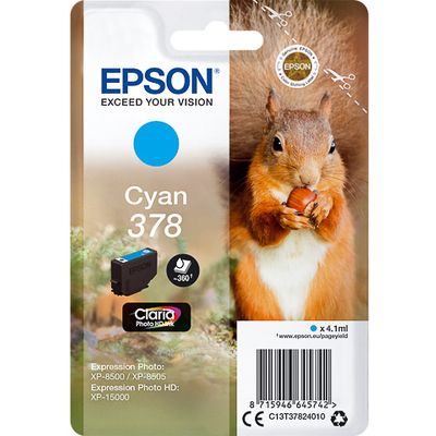 Epson 378 (T3782) Inktcartridge Cyaan
