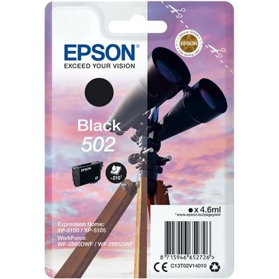 Epson 502 (C13T02V14010) Inktcartridge Zwart