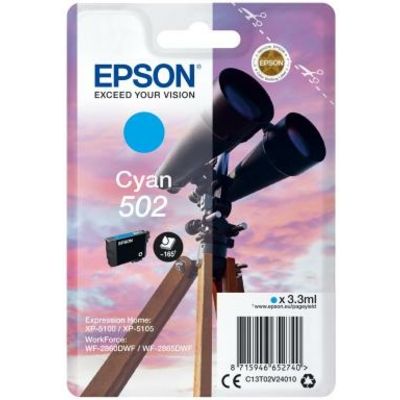 Epson 502 (C13T02V24010) Inktcartridge Cyaan