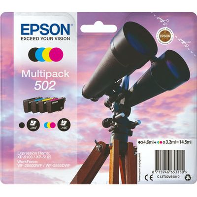 Epson 502 (C13T02V64010) Inktcartridge 4-kleuren Voordeelbundel