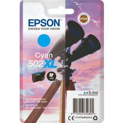 Epson 502XL (C13T02W24010) Inktcartridge Cyaan Hoge capaciteit