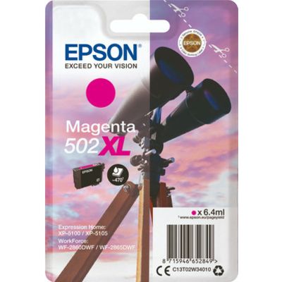 Epson 502XL (C13T02W34010) Inktcartridge Magenta Hoge capaciteit