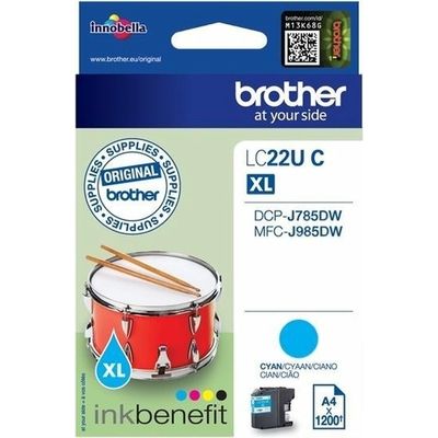 Brother LC-22UC XL Inktcartridge Cyaan Hoge capaciteit