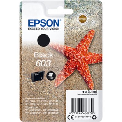 Epson 603 (C13T03U14010) Inktcartridge Zwart