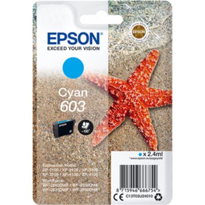 Epson 603 (C13T03U24010) Inktcartridge Cyaan