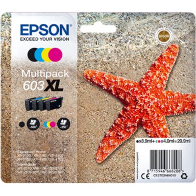 Epson 603XL (C13T03A64010) Inktcartridge 4-kleuren Voordeelbundel Hoge capaciteit