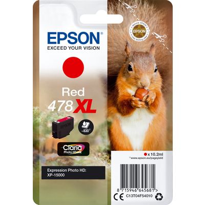 Epson 478XL (C13T04F54010) Inktcartridge Rood Hoge capaciteit