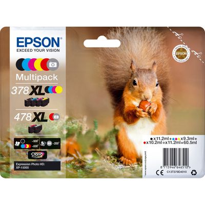 Epson 478XL (C13T379D4010) Inktcartridge 6-kleuren Voordeelbundel Hoge capaciteit