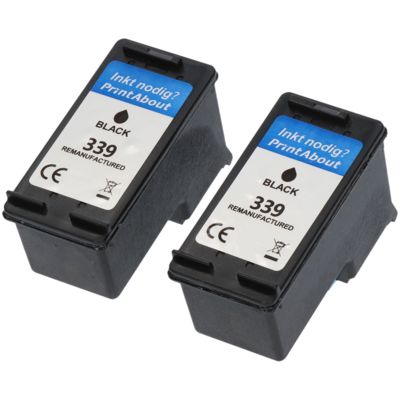 Huismerk HP 339 (C9504EE) Inktcartridge Zwart Voordeelbundel 2-pack