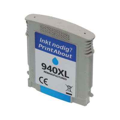 Huismerk HP 940XL (C4907AE) Inktcartridge Cyaan Hoge capaciteit