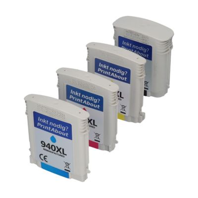 Huismerk HP 940XL (C2N93AE) Inktcartridge 4-kleuren Voordeelbundel Hoge capaciteit