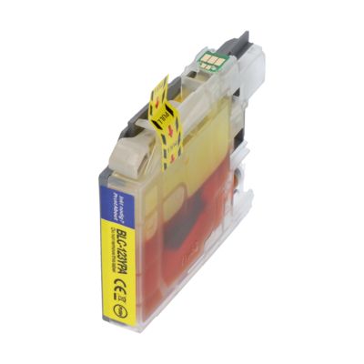 Huismerk Brother LC-123Y Inktcartridge Geel