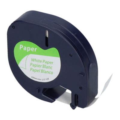 Huismerk Dymo 91200 (S0721510) Tape Zwart op wit (12 mm)