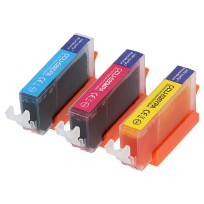 Huismerk Canon CLI-526C/M/Y Inktcartridge 3-kleuren Voordeelbundel